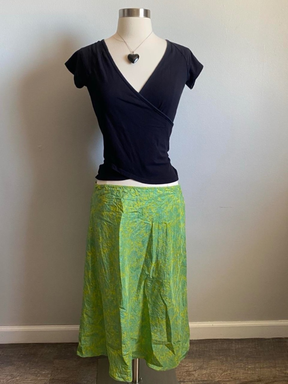 Vintage Gap Y2K Fairy Boho silk paisley midi skirt